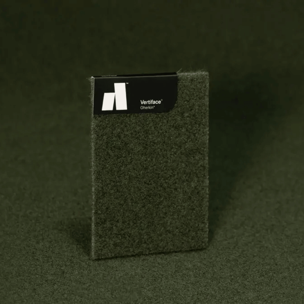 Autex Vertiface® fabric sample showcasing its textured surface against a dark background.