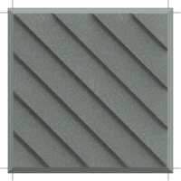 Acoustek Newport Collection acoustic wall tile with textured diagonal patterns for effective noise reduction.