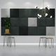 Cavasinni Collection acoustic wall tiles in modern decor, enhancing sound quality and aesthetics in a stylish setting.