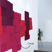 Colorful Acoustic Wall Tiles from Acoustek Newport Collection, enhancing sound & style in modern interiors.