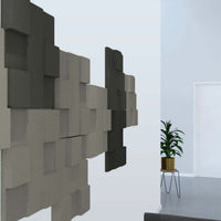 Acoustek Newport Acoustic wall tiles in modern interior setting, showcasing stylish noise reduction design.