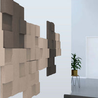 Acoustek Newport Acoustic panels wall tiles in modern interior, enhancing aesthetics and reducing noise.