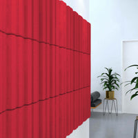 Acoustek Newport Collection red acoustic wall tiles in a modern interior space.