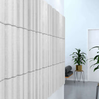 Acoustek Newport Collection acoustic wall tiles in modern interior, enhancing decor and reducing noise.