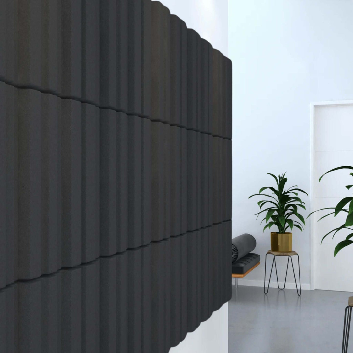 Stylish Acoustek Newport Acoustic wall tiles for noise reduction in modern interior decor.