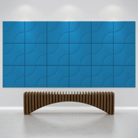 Acoustek Cavasinni acoustic wall tiles in blue, enhancing sound quality in modern interiors.