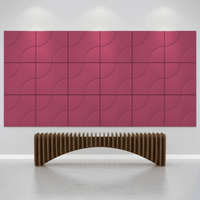 Acoustek Cavasinni acoustic tiles on wall with modern bench, enhancing sound and visual appeal in interior space.