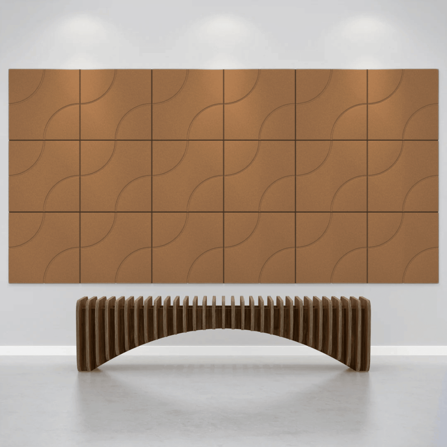 Cavasinni Collection acoustic wall tiles in a modern interior, enhancing sound quality and aesthetics.