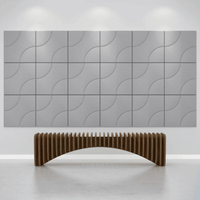 Acoustek Cavasinni acoustic tiles displayed on a wall, enhancing sound quality and aesthetics in modern interiors.
