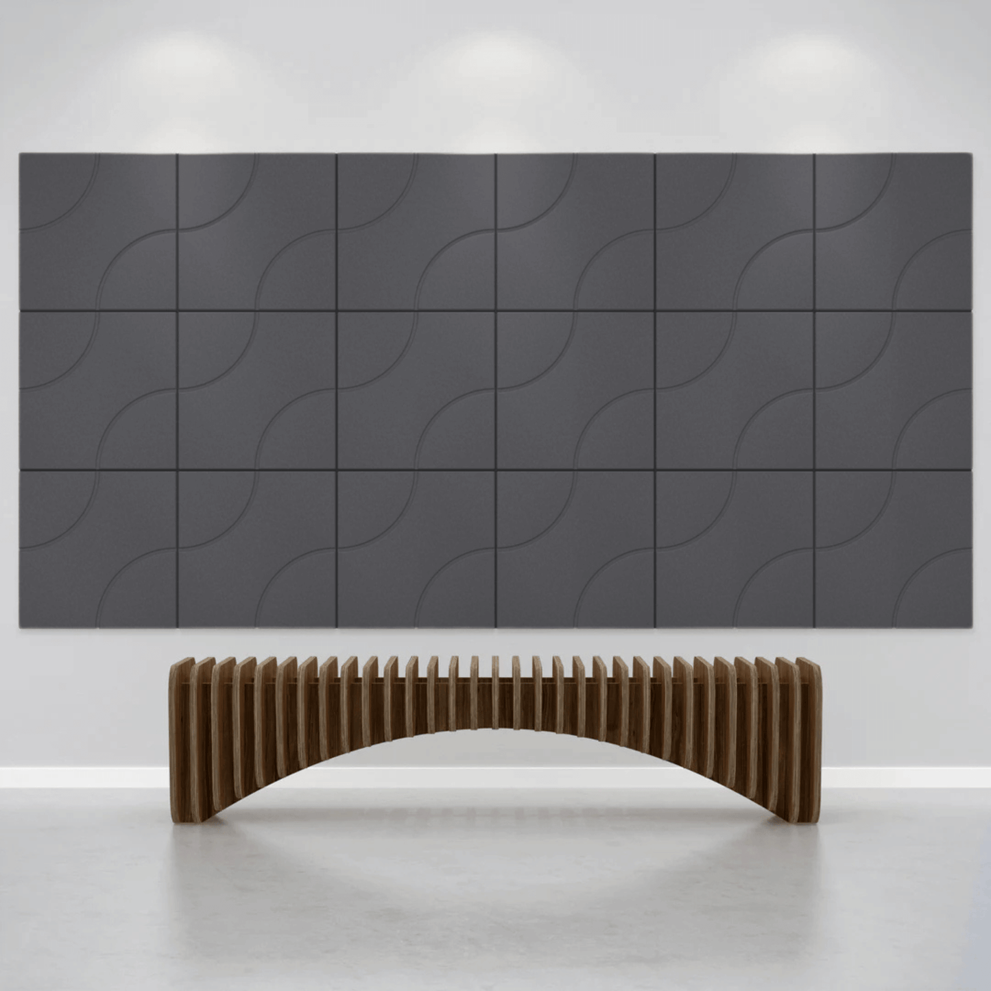 Acoustek Cavasinni Collection acoustic wall tiles in a sleek design, enhancing sound quality in modern spaces.