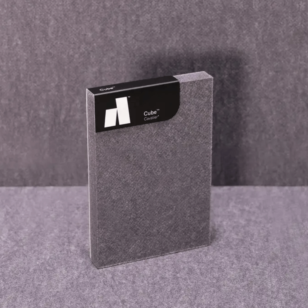 Autex Cube™ Acoustic Panel in grey, designed for superior sound absorption and eco-friendly performance.