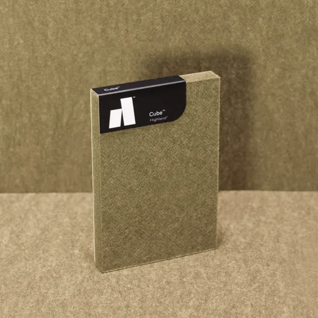 Autex Cube™ Acoustic Panels in eco-friendly design, showcasing the stylish and durable 12mm thickness.